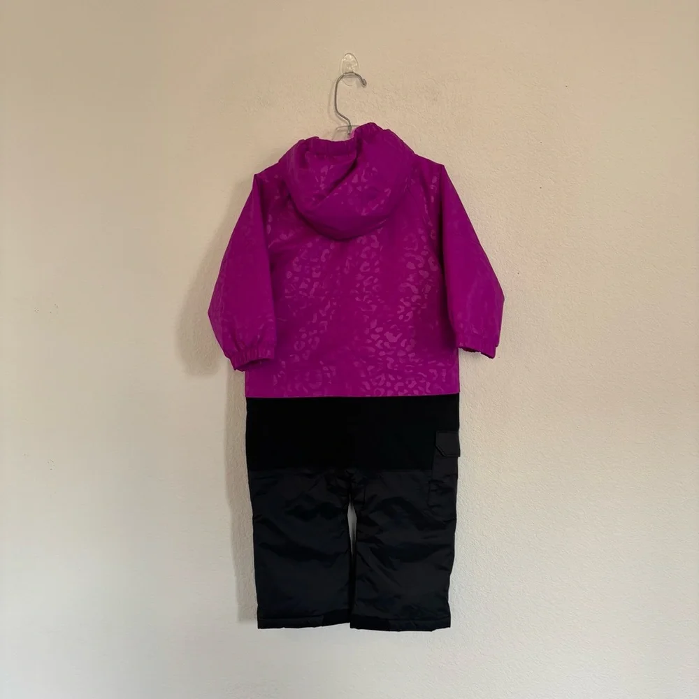 Columbia Sportswear Little Dude Suit Plum Cheetah Black Waterproof 18-24 Months
